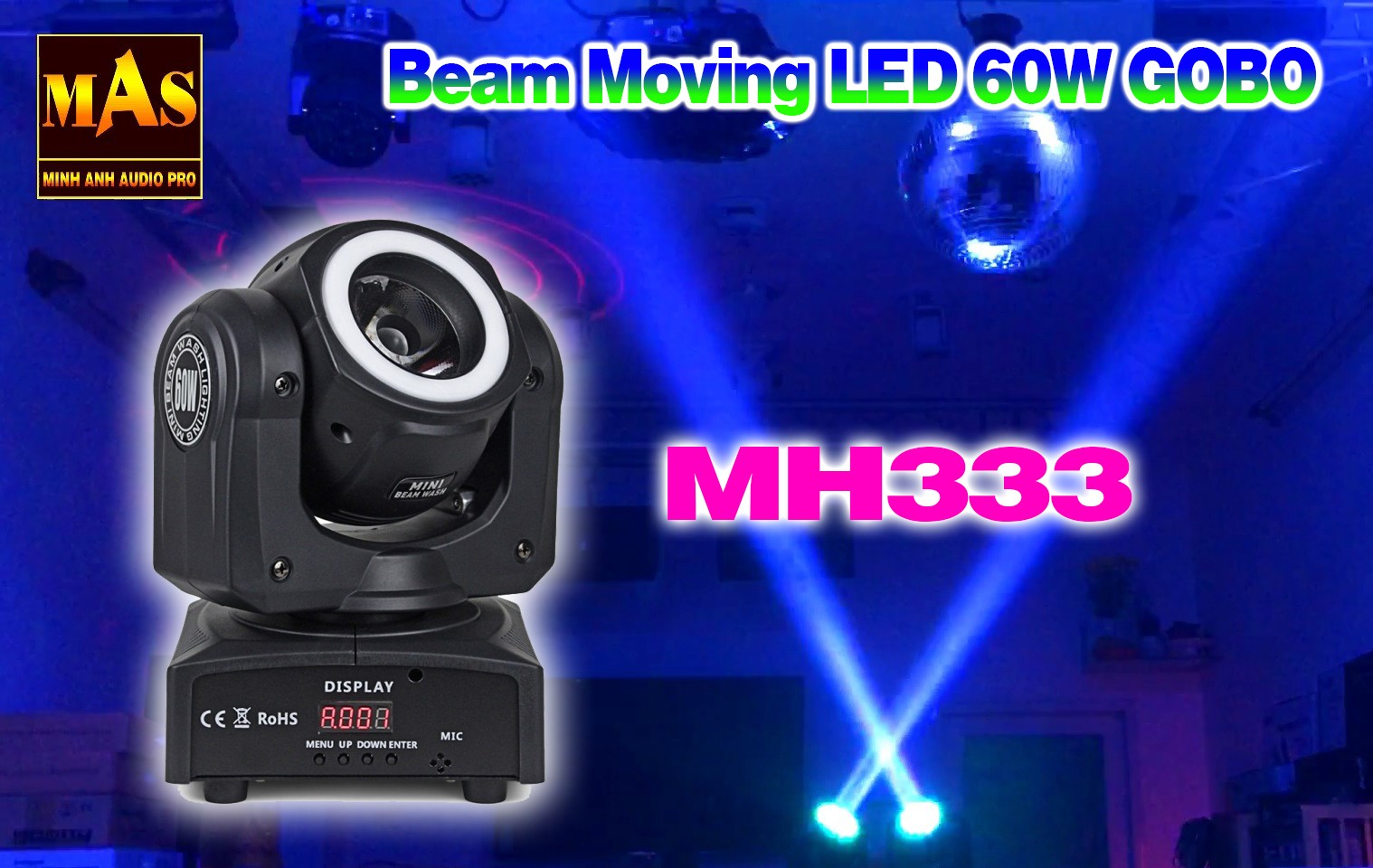 Đèn Moving Viền LED 60W GOBO MH333